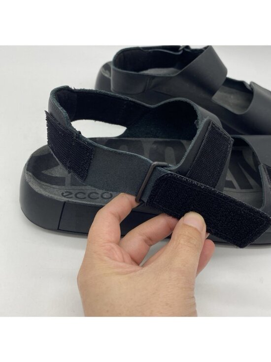 Ecco Cozmo 2.0 Sandals Men 46 (12-12.5) Black Leather Three Strap Adjustable main image 16
